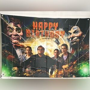 Goosebumps Happy Birthday Backdrop Banner 5x3Ft. (Polyester)